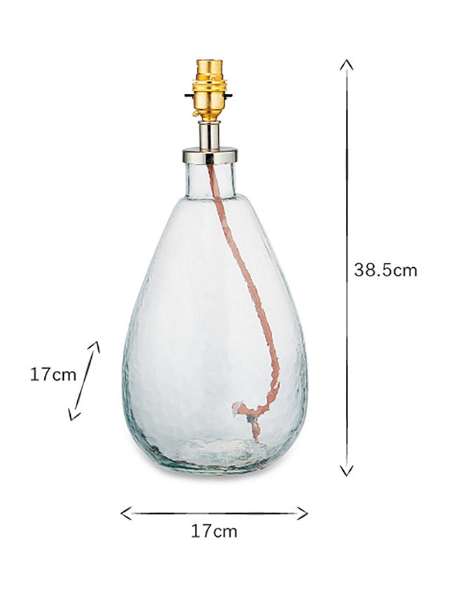 Small Tall Clear Baba Glass Lamp