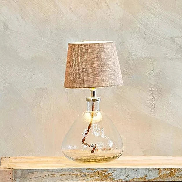 Baba Clear Glass Lamp - Small Wide