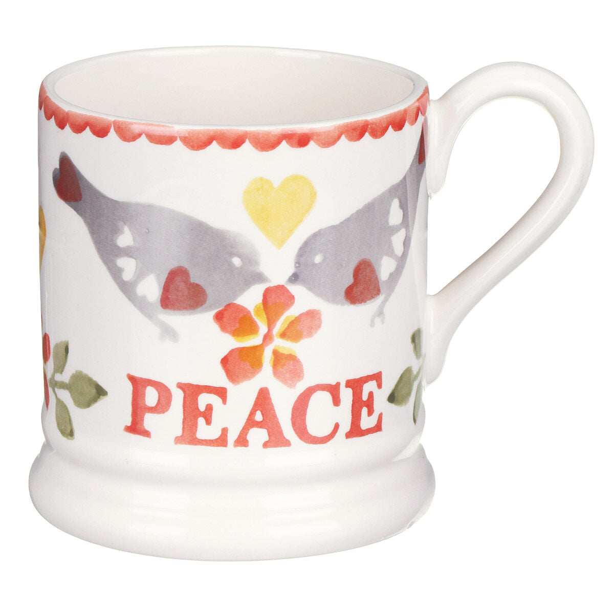 Peace Lovebirds Half Pint Mug