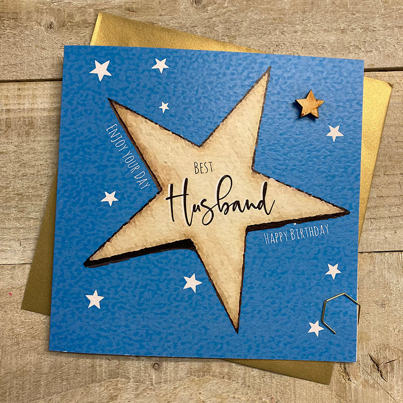 Blue Star - Husband Birthday Card