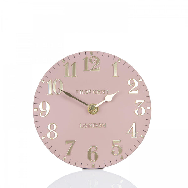 6" Arabic Mantel Clock Blush Pink