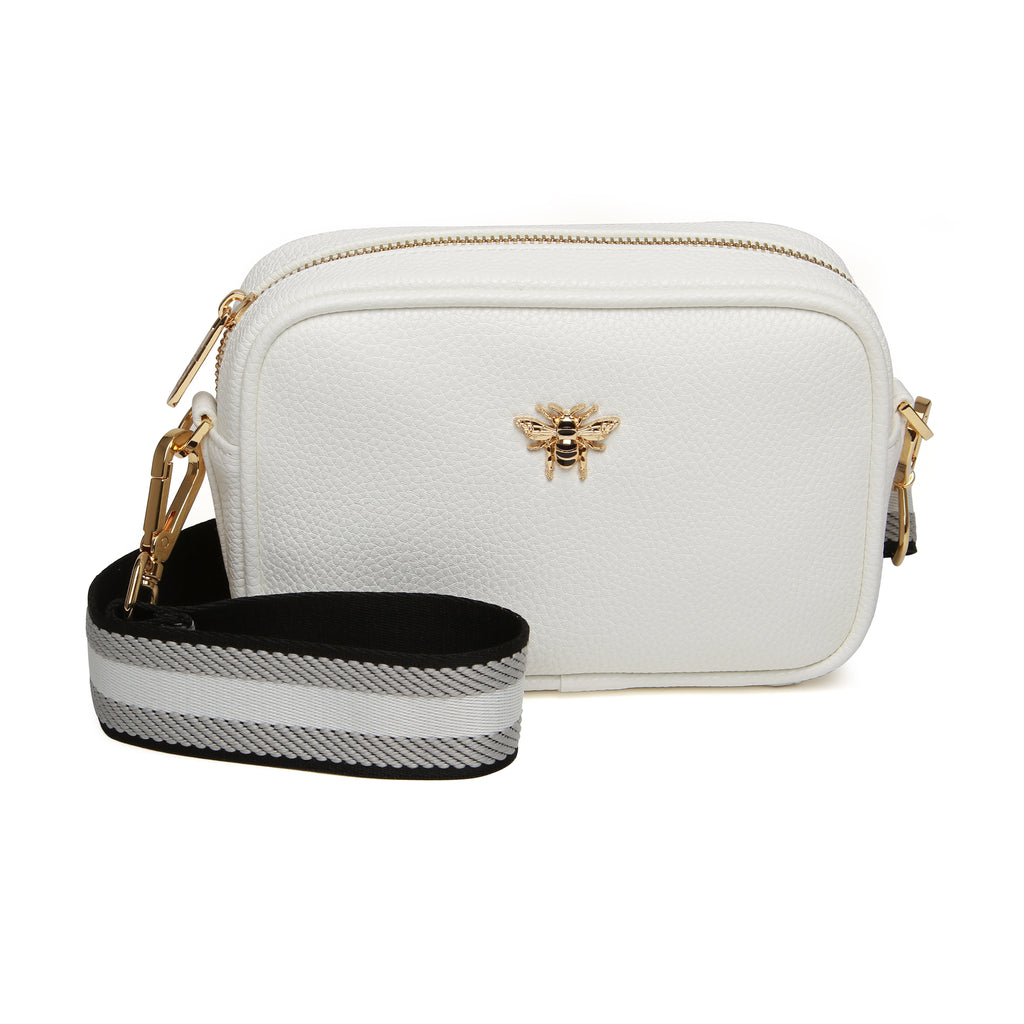 Mini Mayfair with Webbing Strap - White