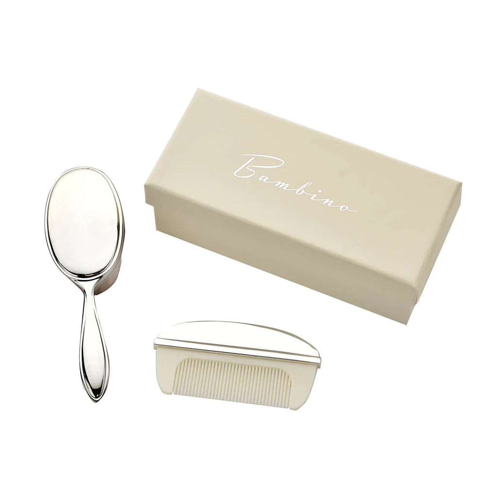 Bambino Silver Plated Brush/Comb Set