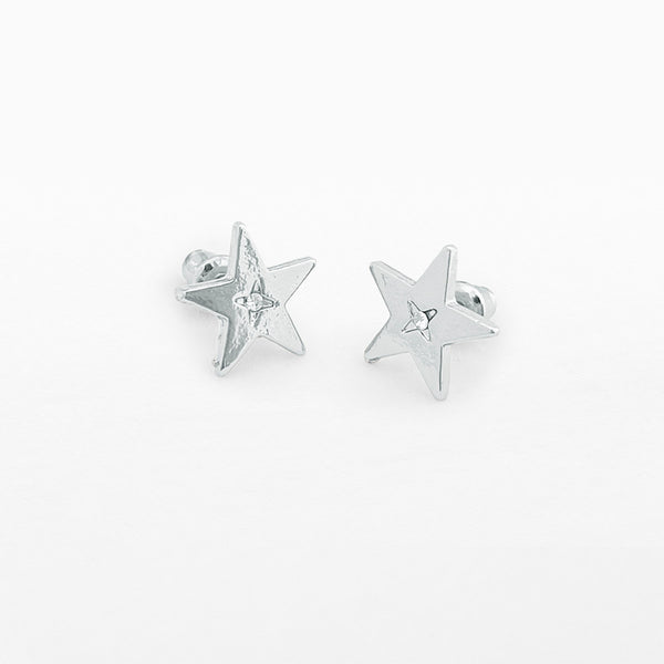Silver Star with Starburst Stud Earrings