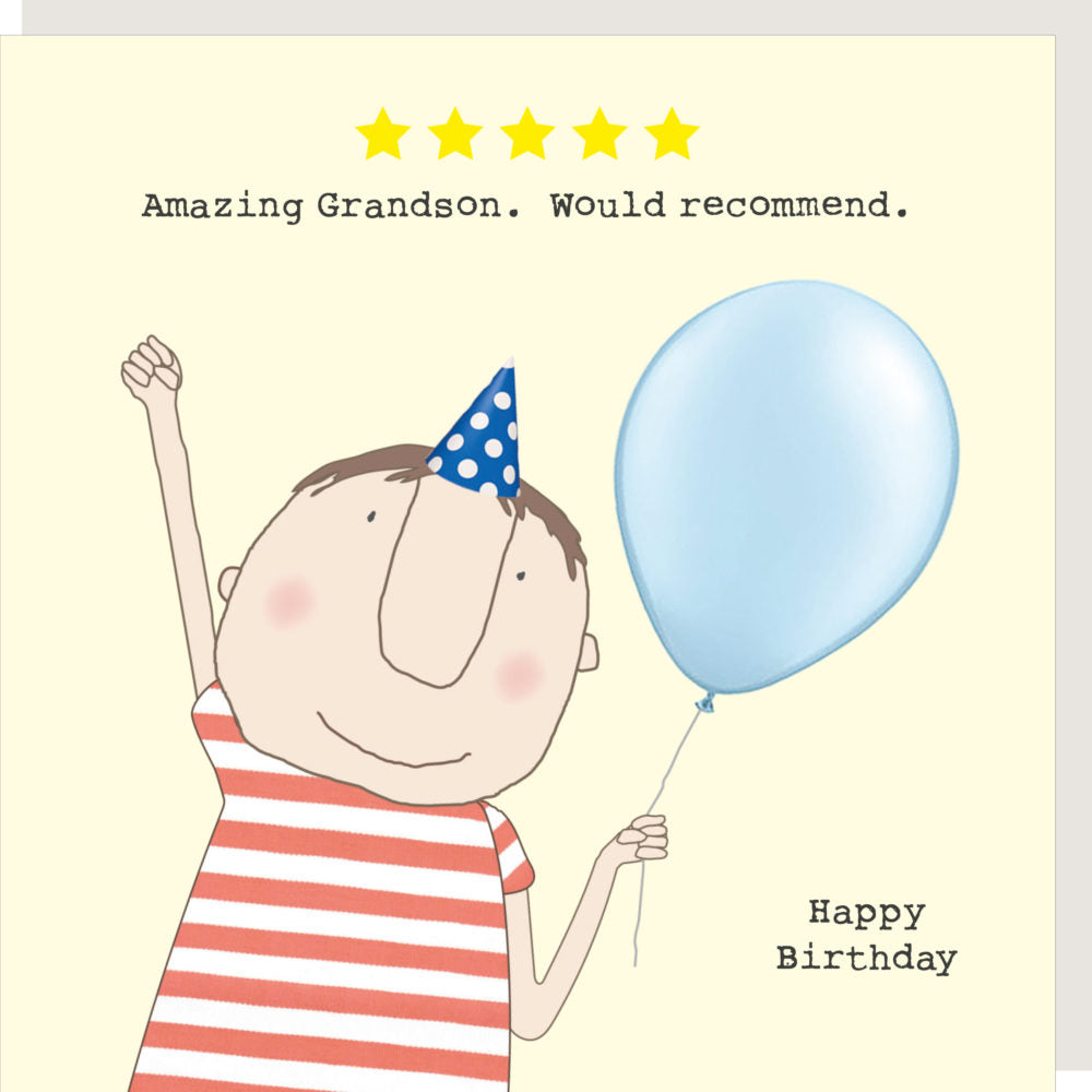 Five Star Grandson Birthday Card