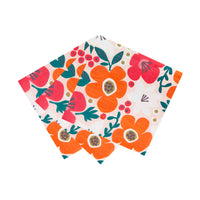 Recyclable Pink Floral Paper Napkins - 20 Pack