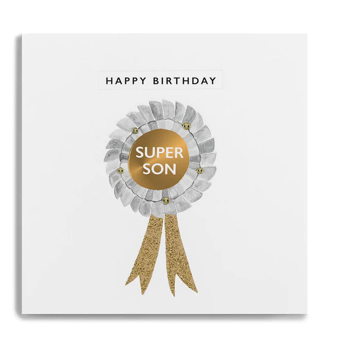 Gold Happy Birthday Super Son
