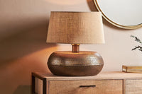 Large Antique Brass Lumbu Lamp