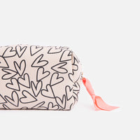 Mono Outline Hearts Mini Cosmetic Bag
