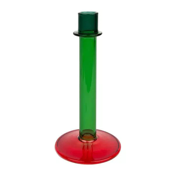 Candle Holder Red and Green 19cm