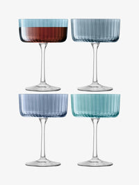 LSA - Gems Sapphire Champagne/Cocktail Saucers - Set of 4