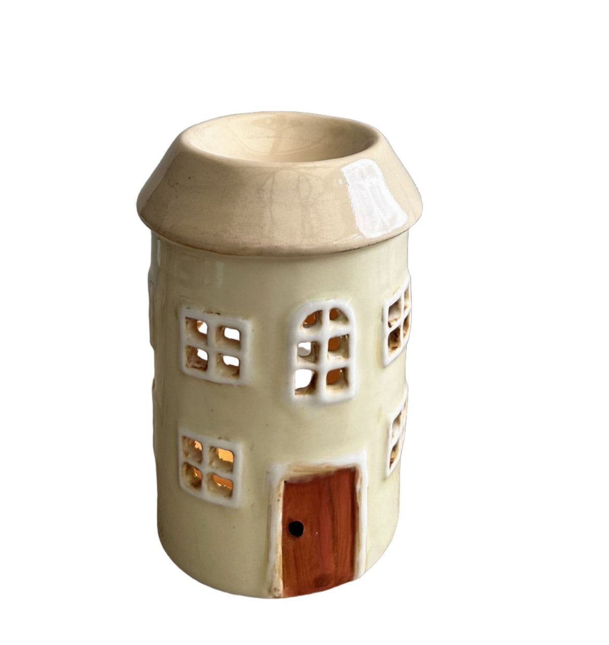 Pottery Style House Wax Melter - Cream
