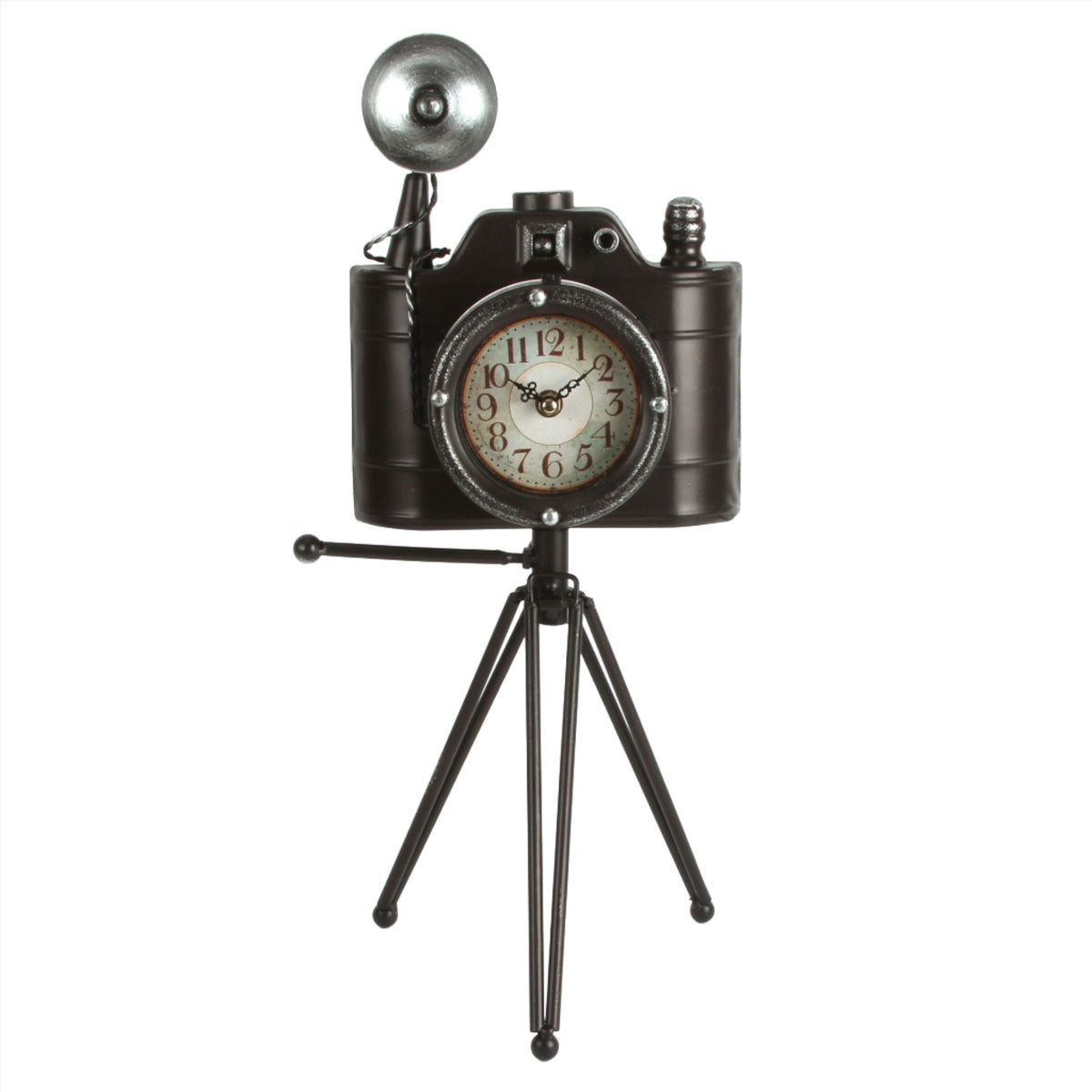 Metal Case Mantel Clock - Camera