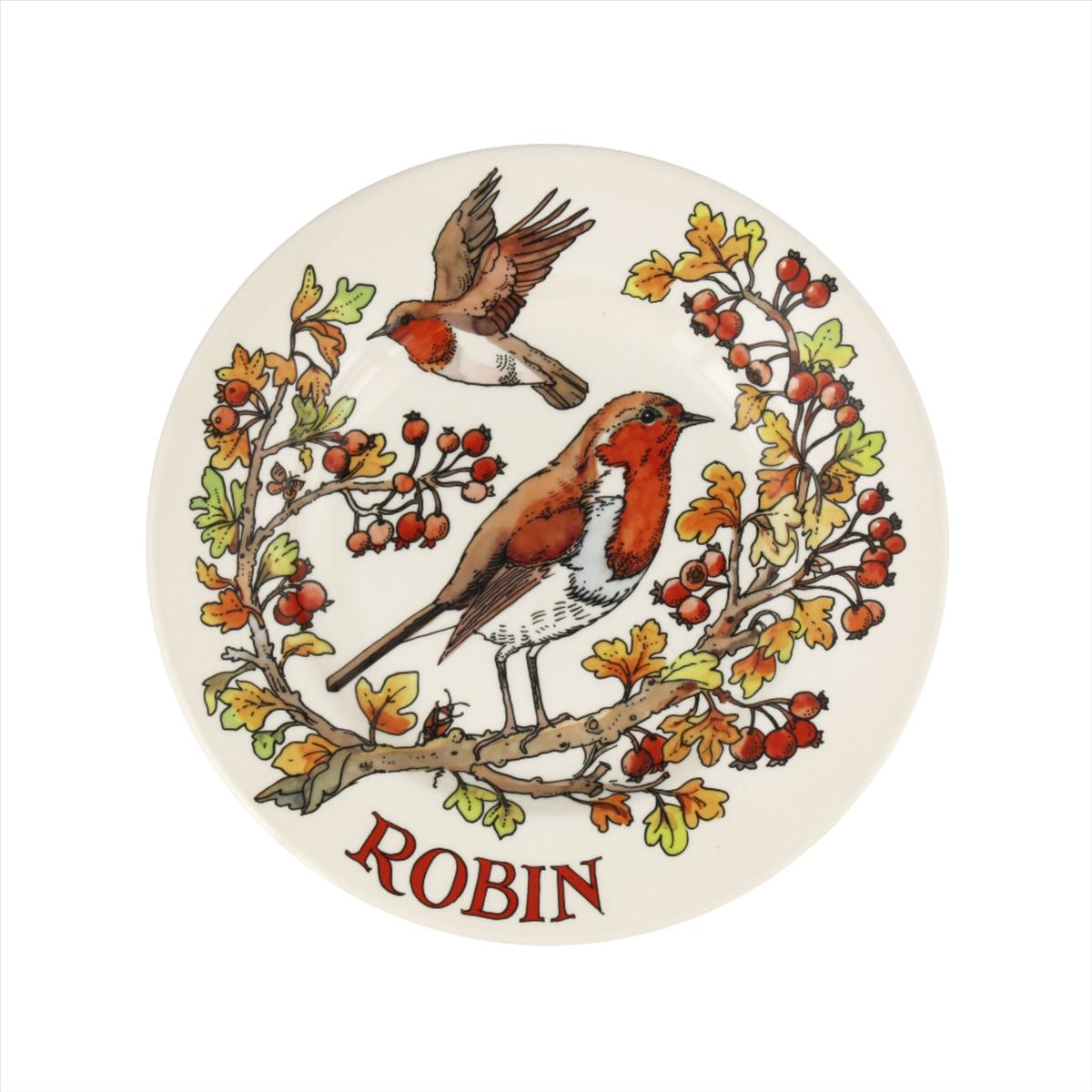 Birds In The Hedgerow Robin 8 1/2 Inch Plate
