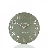 6" Arabic Mantel Clock Lichen Green