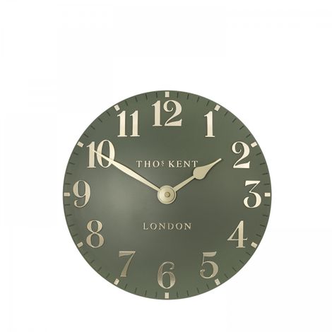 12" Arabic Wall Clock Lichen Green