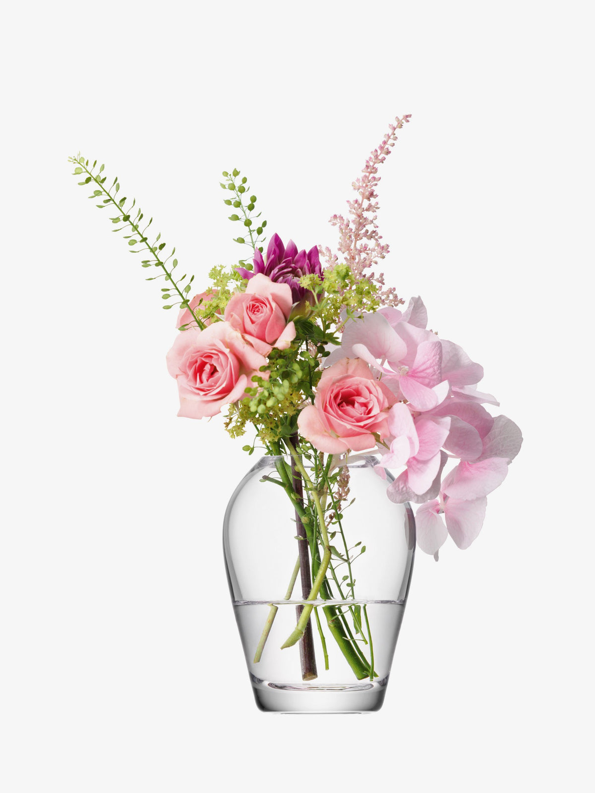 Flower Mini Bouquet Vase H9.5cm Clear