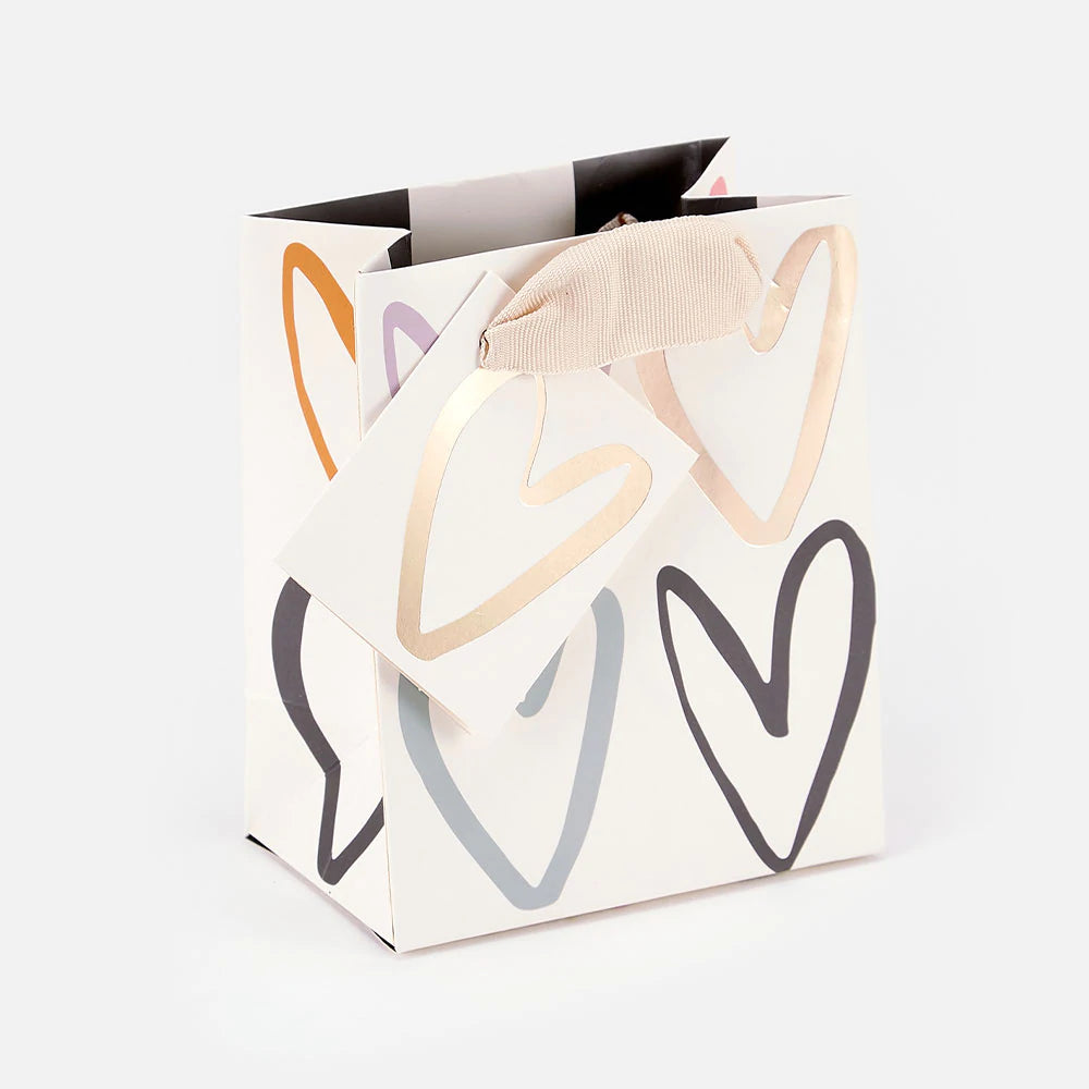 Outline Hearts Petite Gift Bag