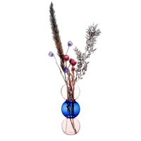 Triple Bubble Vase Blue & Pink