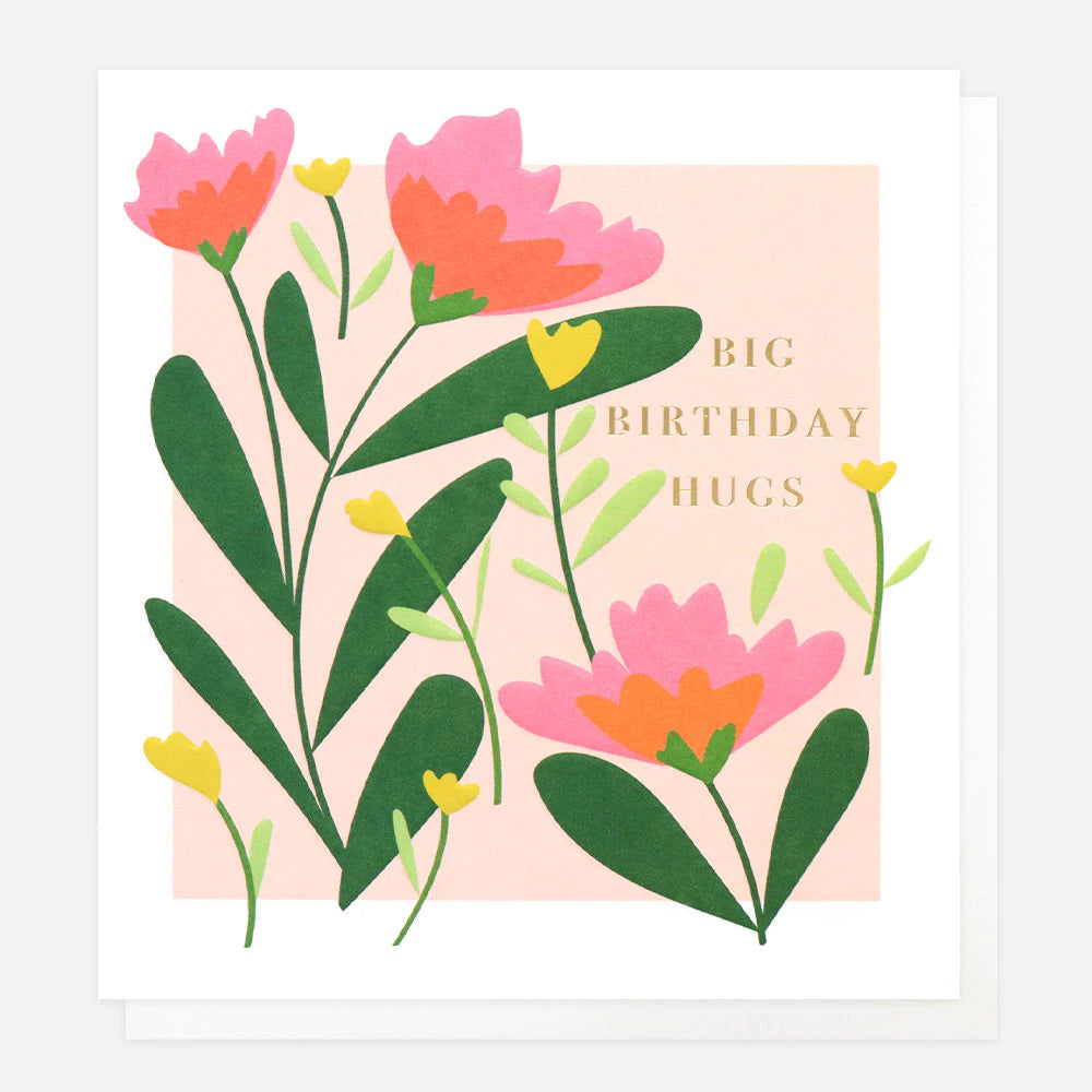 Birthday Hugs Pink Floral