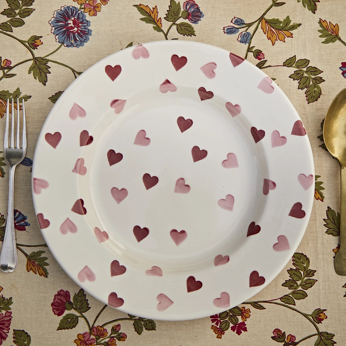 Pink Hearts 10 1/2 Inch Plate