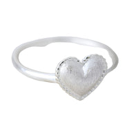Scratched Heart Ring - Small