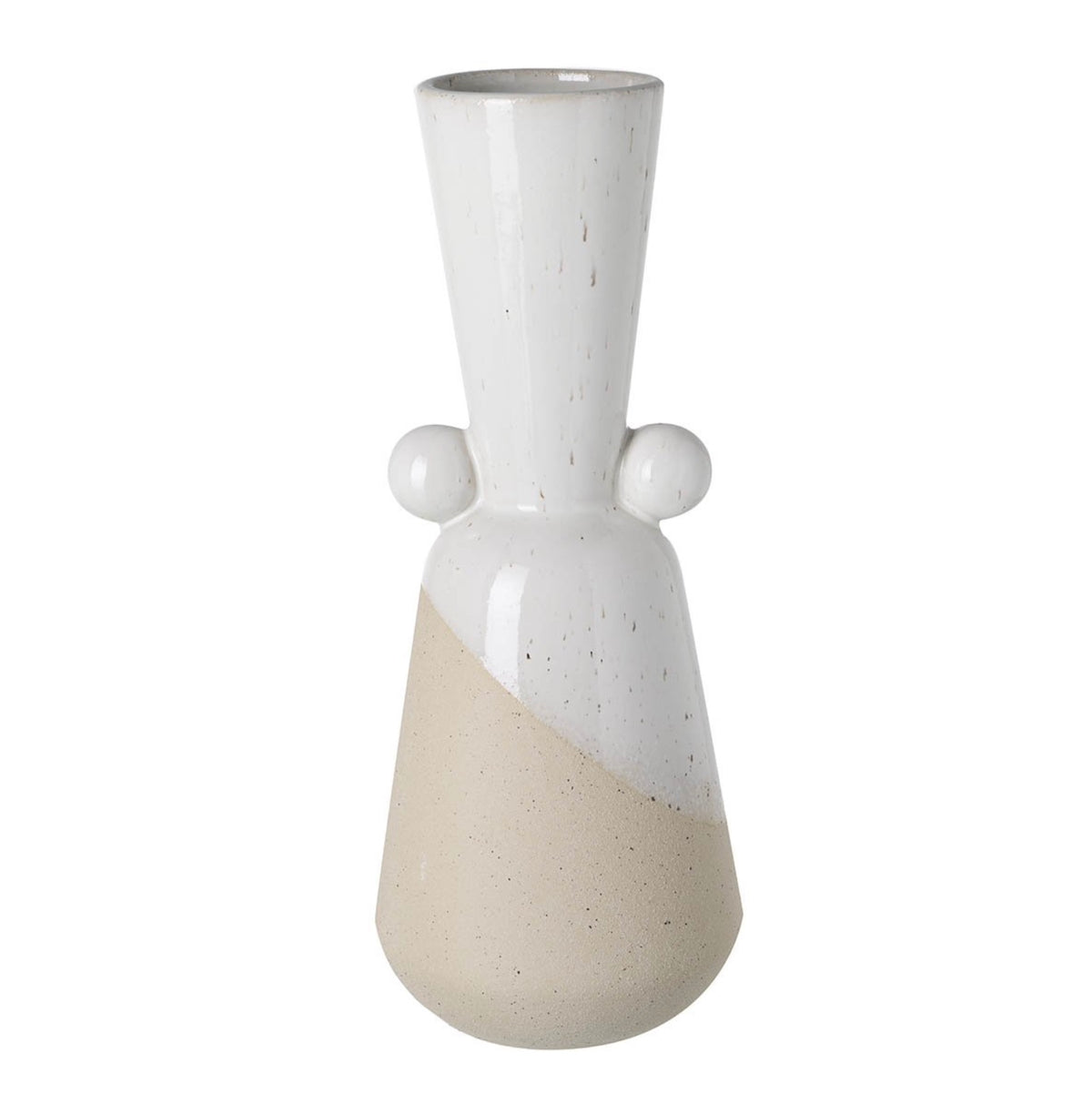 Christiano Vase White & Sand Ceramic
