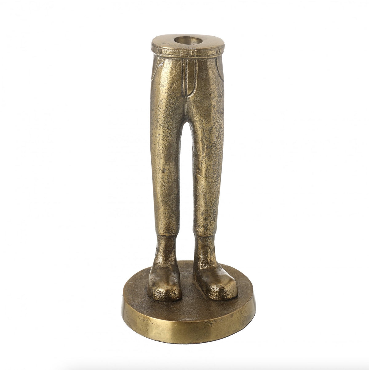 Trouser Legs Candle Holder Gold