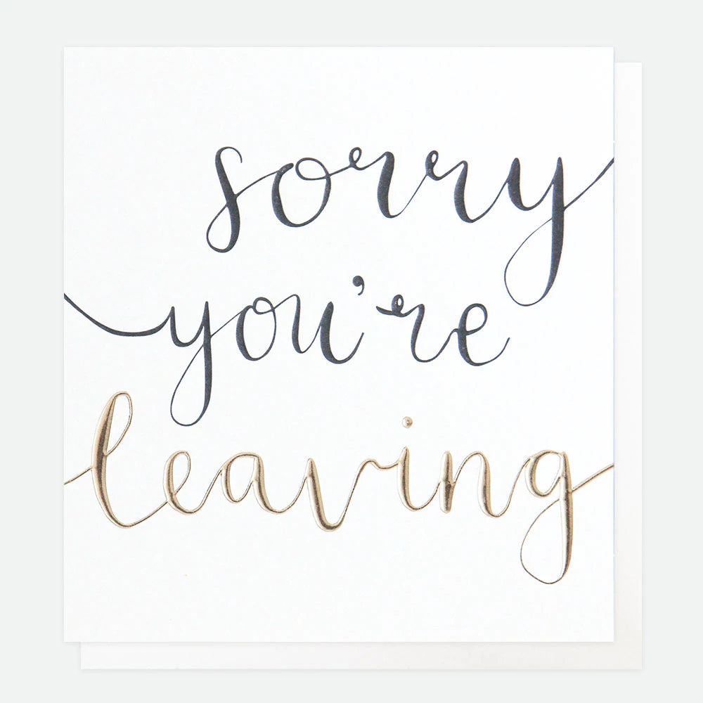 Sorry You're Leaving Calligraphy