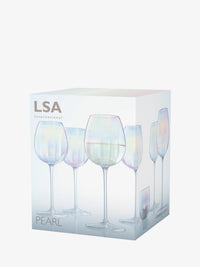 Pearl White Wine Glasses x 4 325ml