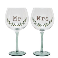 Mr & Mrs Gin Glass Set