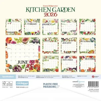 2026 Emma Bridgewater Kitchen Garden Wall Calendar