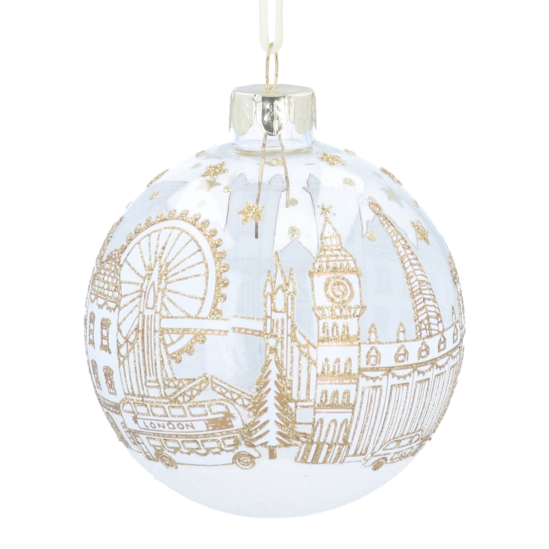 London Skyline Glass Bauble - Clear