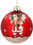 Matte Red Nostalgia Santa Bauble
