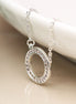 Crystal Set Hoop Pendant Necklace