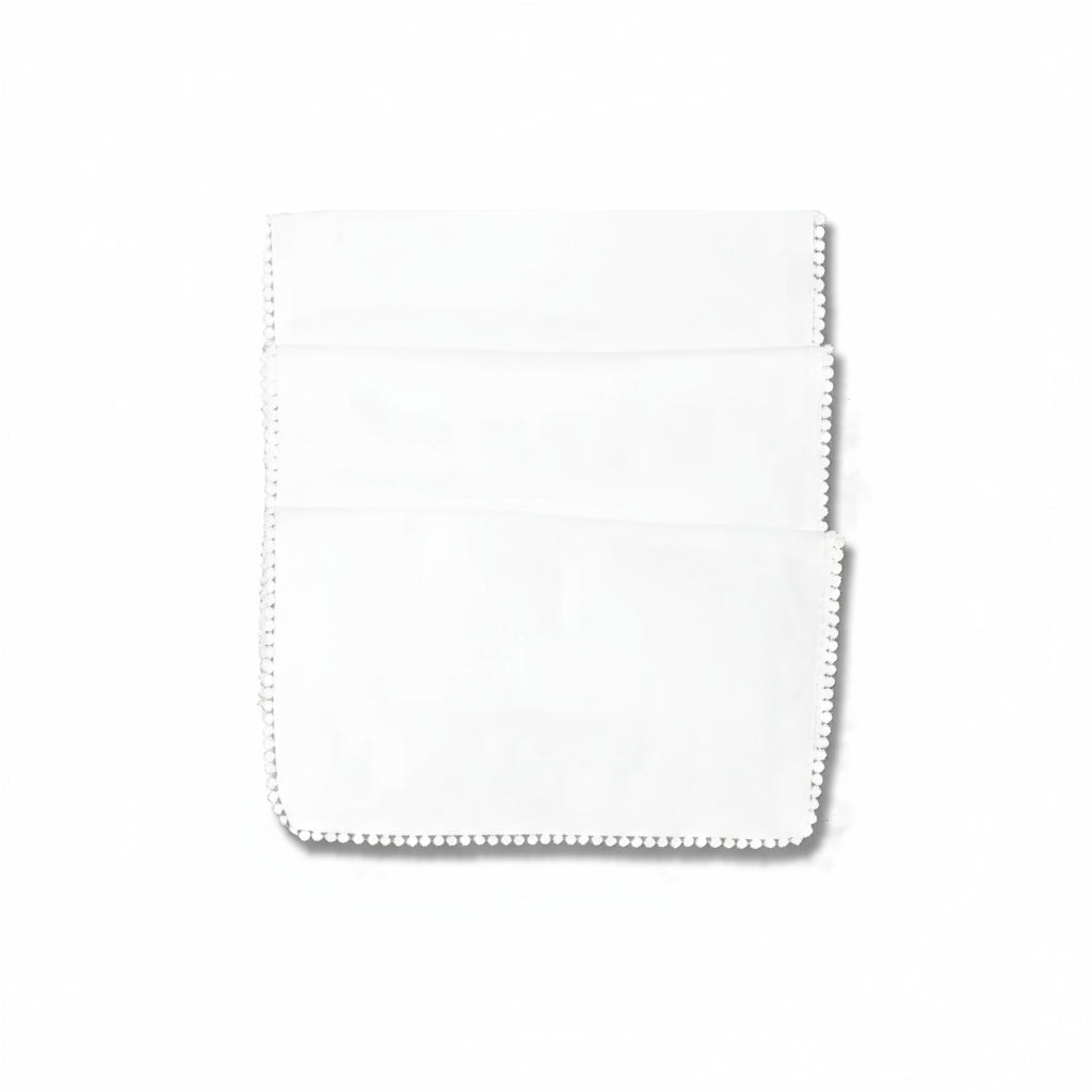 Pearl White Table Runner French Knot