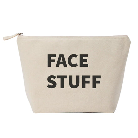 Large 'Face Stuff' Pouch - Natural