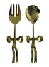 Set Of 2 Salad Servers Gold Bows