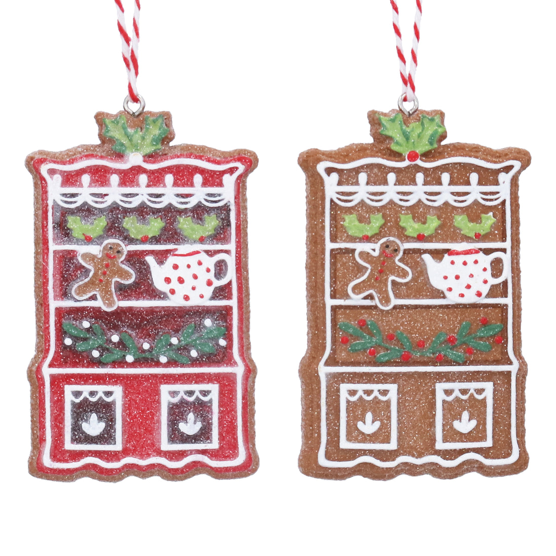 Gingerbread Dresser Resin Decoration - 2 Assorted Design