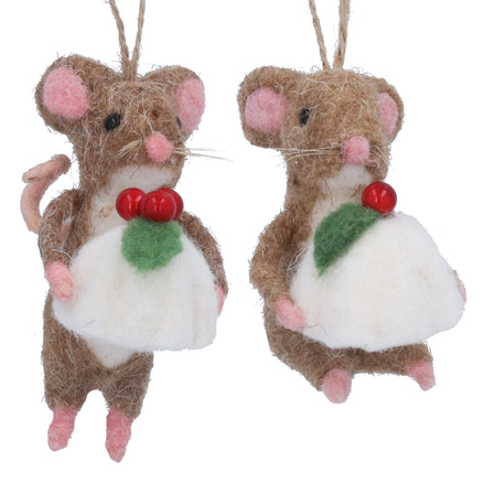 Mouse with Pudding Decoration – 2 Assorted