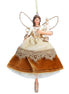 Cream & Gold Resin Fabric Nutcracker Fairy Decoration
