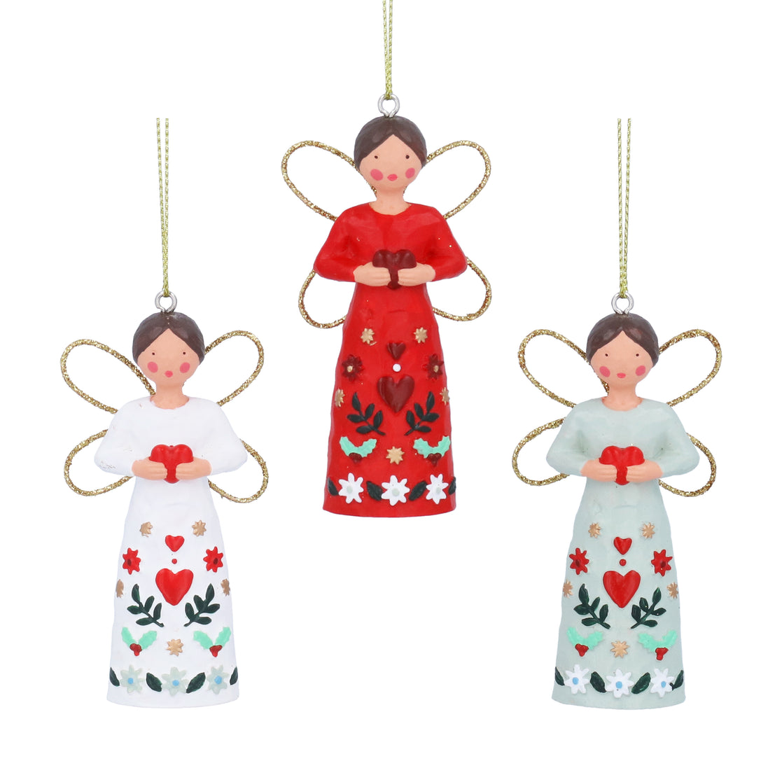 Alpine Resin Angel Decoration – 3 Assorted