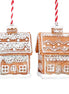 Resin Red White Gingerbread Lace 3D House,