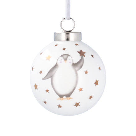 Penguin Baby's 1st Christmas Ceramic Bauble