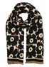 Winter Weight Scarf - Floral Black
