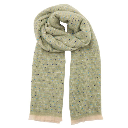 Winter Weight Scarf - Green Speckled