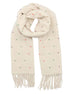 Winter Weight Scarf - Cream Dots