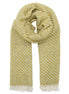 Winter Weight Scarf - Dashed Line Lime Print