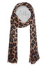 Animal Print Scarf - Brown