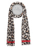 Animal Print Scarf - Border Cream